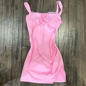 outcast light pink mini dress